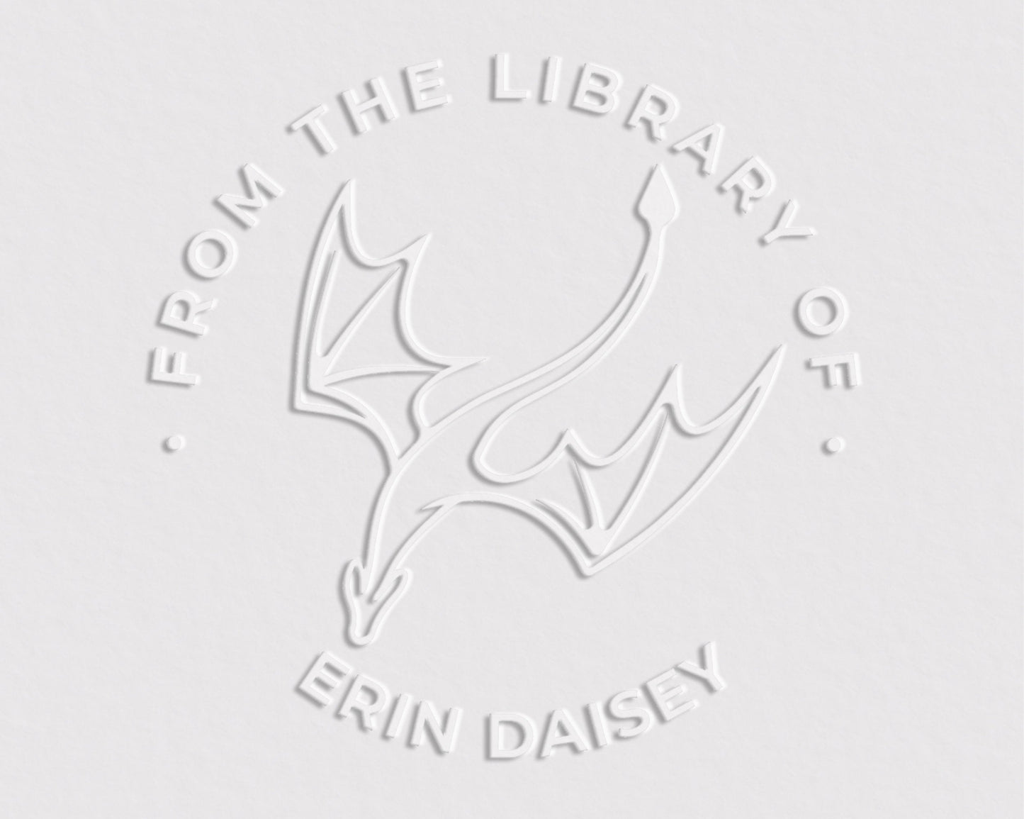 Flying Dragon Custom Embosser Personalized Custom From the Library of  Book Stamp, Custom Self-Inking Stamp