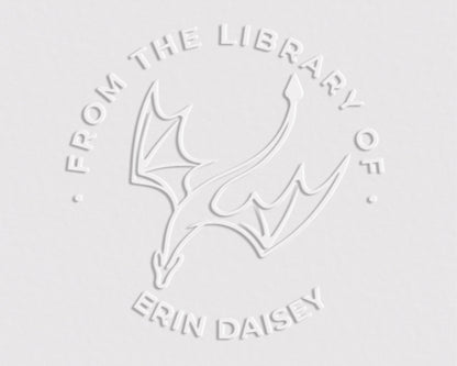 Flying Dragon Custom Embosser Personalized Custom From the Library of  Book Stamp, Custom Self-Inking Stamp
