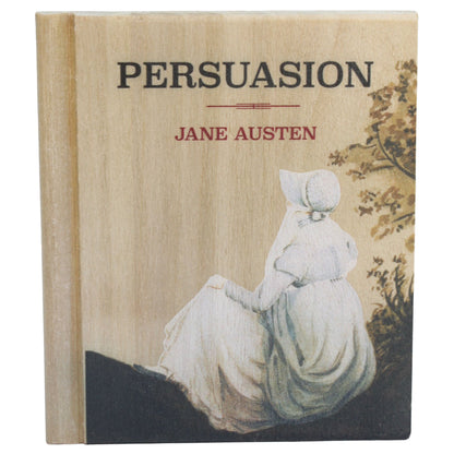 Jane Austen Reclaimed Wood Book Coaster Set(1 set of 6)