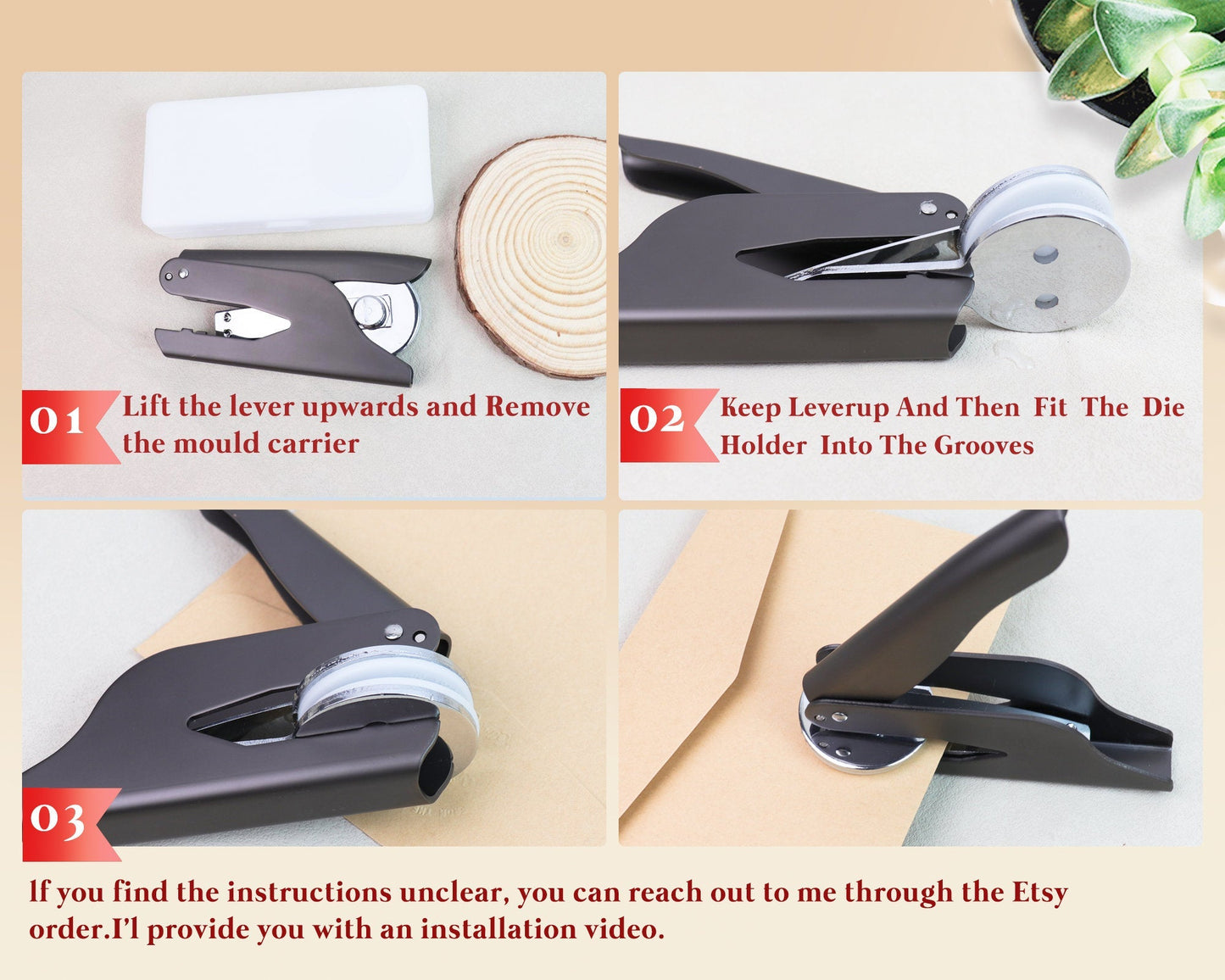 Personalized Book Embosser | Stamp | Self Inking Stamp | Double Letter Style