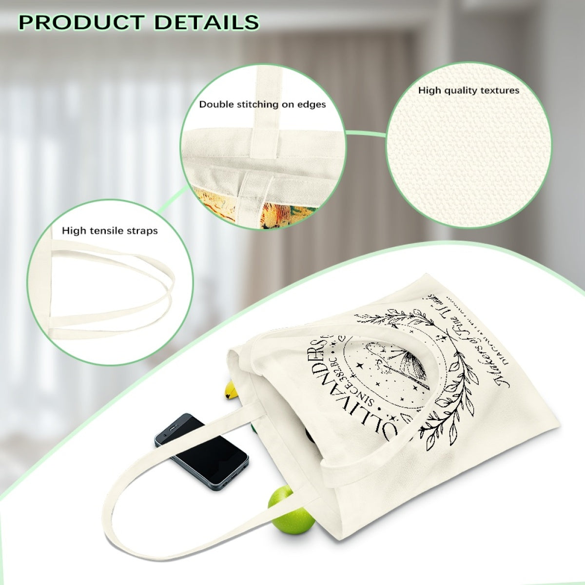 Book Canvas Bag, Book Lover Gift, Best Holiday Gifts, Various Book Covers, Practical and lightweight