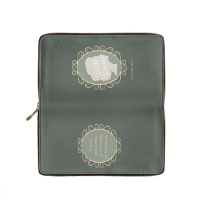 Book Wallets , Book Clutch, Book Lover Gift, Best Holiday Gifts, Purple Purse Bag, Charlotte Bronte, Zip Around Wallet