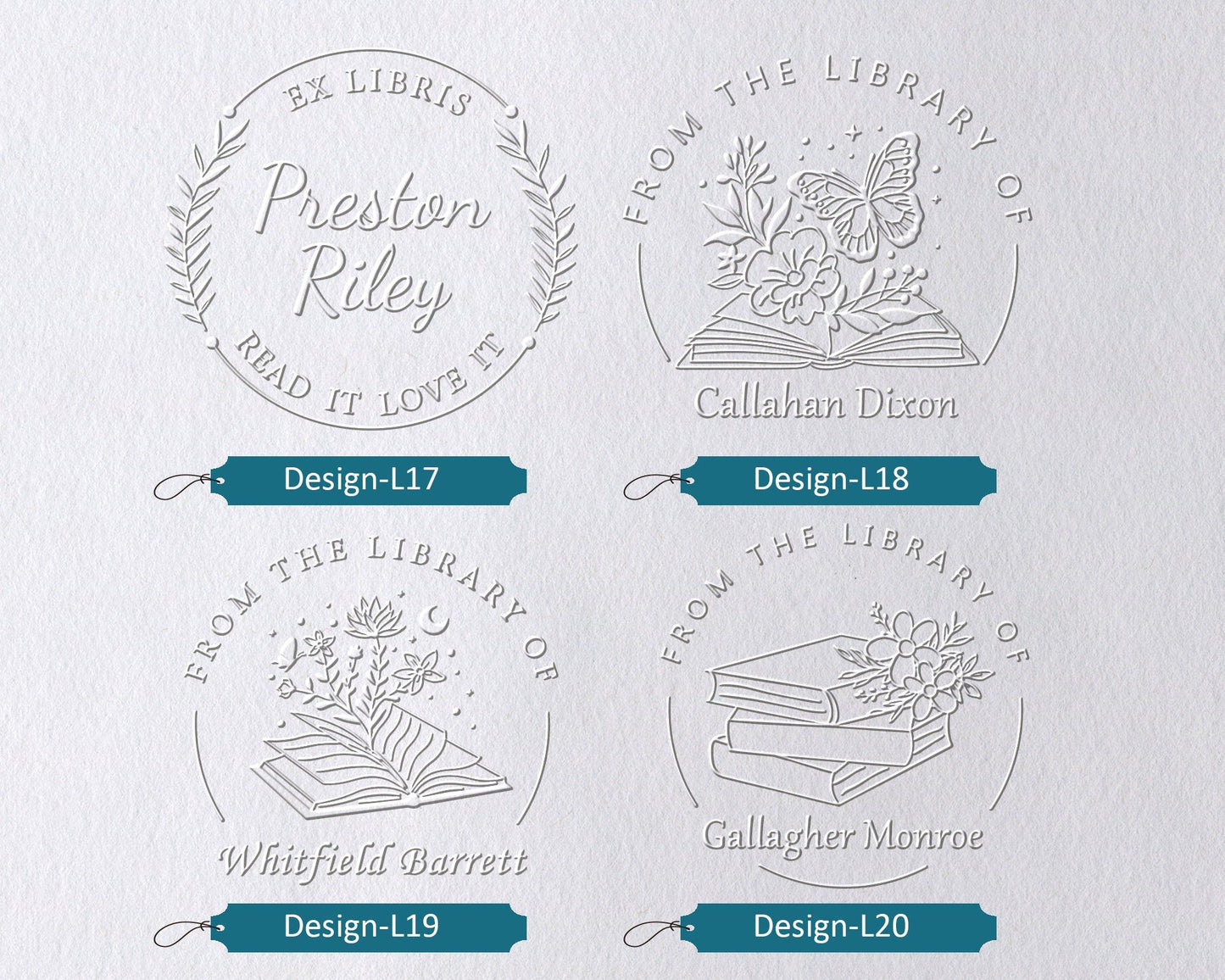 Book Embosser/Wood Stamp/Self-Inking Stamp Personalized - Comprehensive Pattern Collection Part B