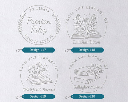 Book Embosser/Wood Stamp/Self-Inking Stamp Personalized - Comprehensive Pattern Collection Part B
