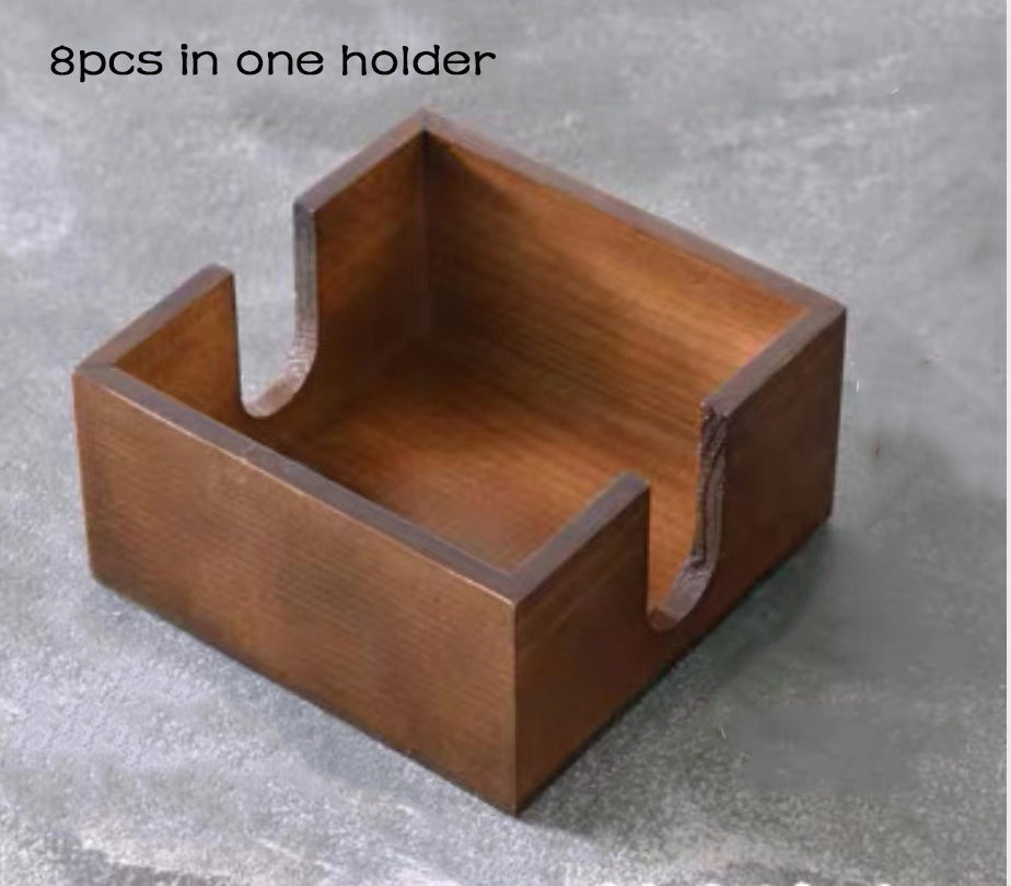 Reclaimed Wood Book Coaster Set