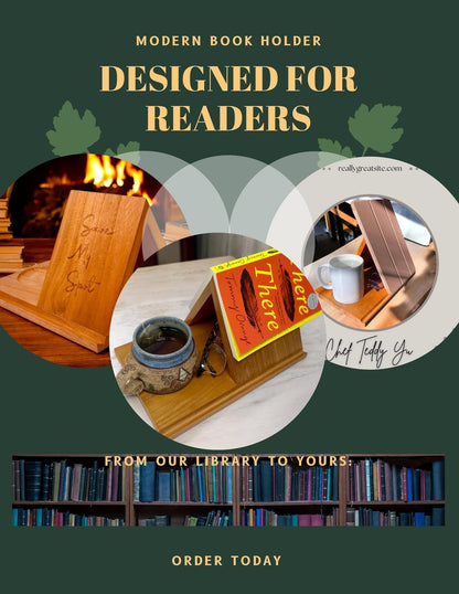 Triangle Book Holder, Gifts For Book Lovers Comes Assembled With Slot For Tablet Book Lover Gift Reading Book Stand Book Rest Gifts For Mom