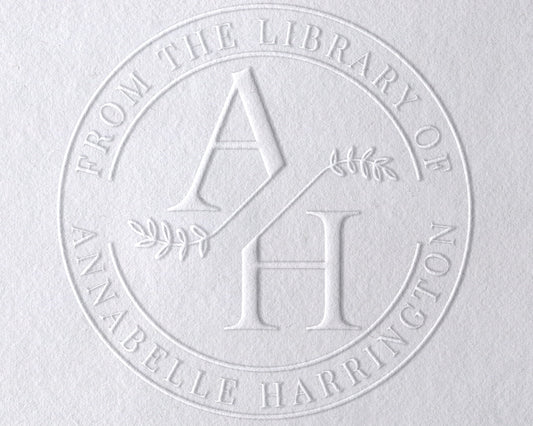 Personalized Book Embosser | Stamp | Self Inking Stamp | Double Letter Style