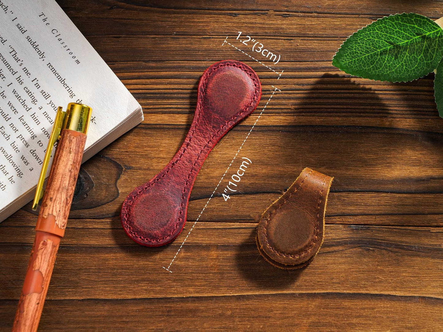 Personalized Leather Magnetic Bookmark