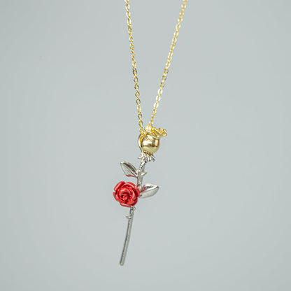 Little Prince's Rose Necklace,Valentine's Day Gift for Her