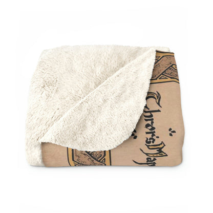 Thorin's map and Bilbo Baggins Sherpa Fleece Blanket, LOTR home, Magical Halloween gift(Free shipping)