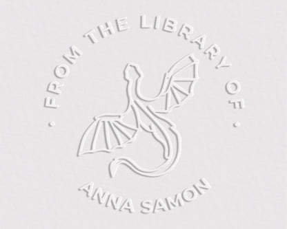 Flying Dragon Custom Embosser Personalized Custom From the Library of  Book Stamp, Custom Self-Inking Stamp