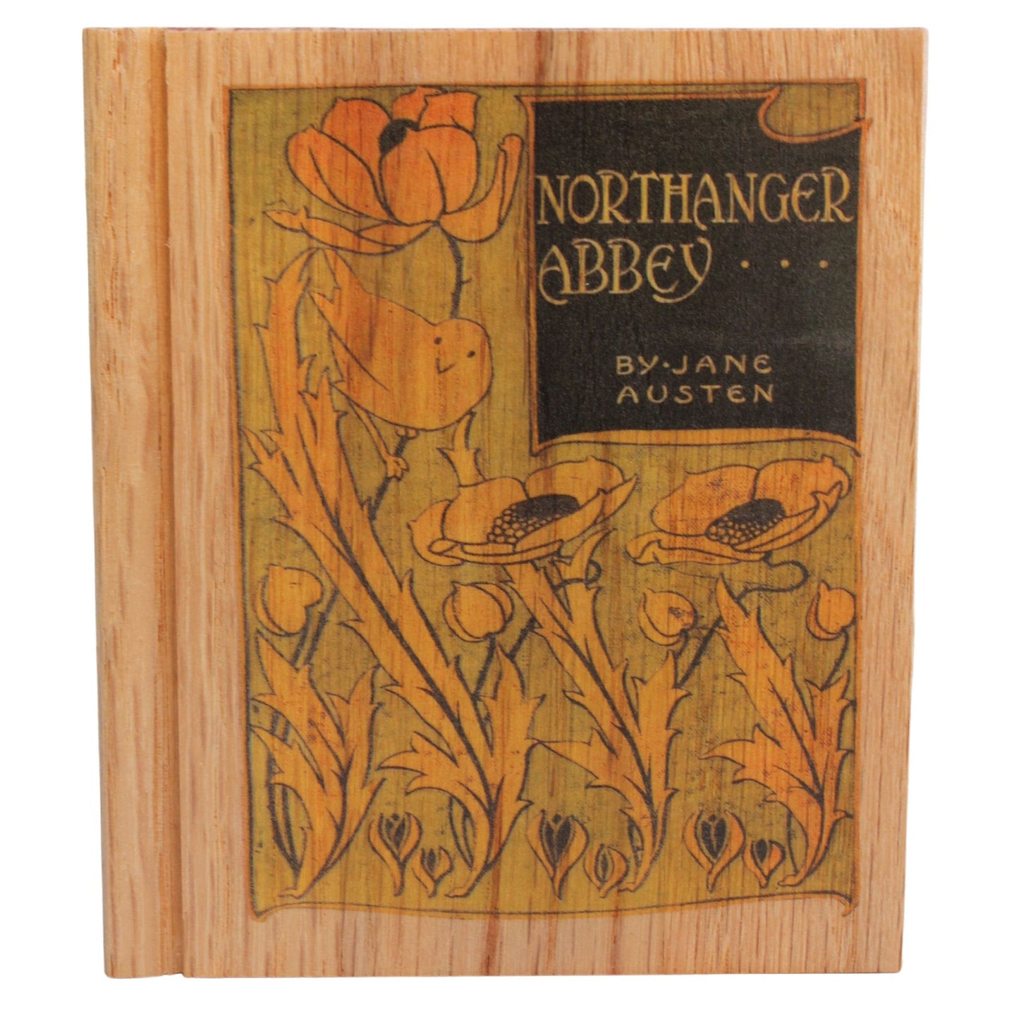 Jane Austen Reclaimed Wood Book Coaster Set(1 set of 6)