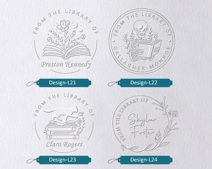 Book Embosser/Wood Stamp/Self-Inking Stamp Personalized - Comprehensive Pattern Collection Part B