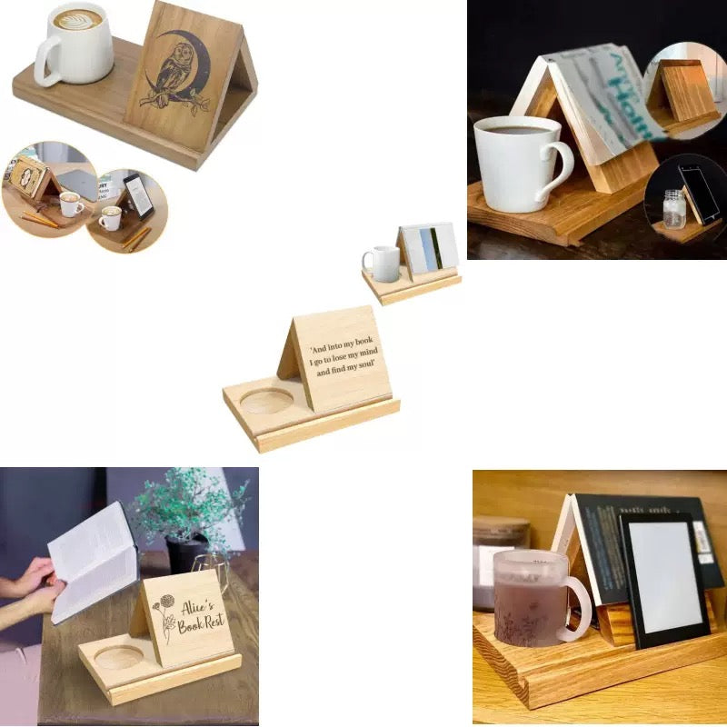 Triangle Book Holder, Gifts For Book Lovers Comes Assembled With Slot For Tablet Book Lover Gift Reading Book Stand Book Rest Gifts For Mom