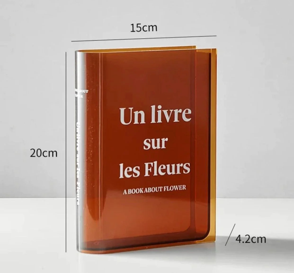 Acrylic Book Shaped Vase