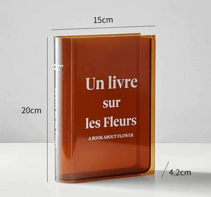Acrylic Book Shaped Vase