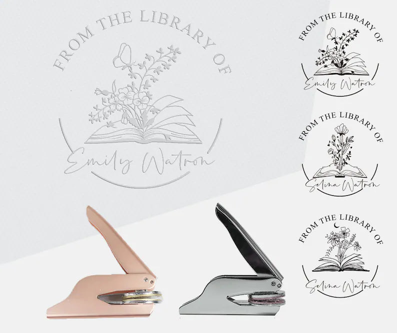 Custom Personalized Book Stamp, Library of Stamp