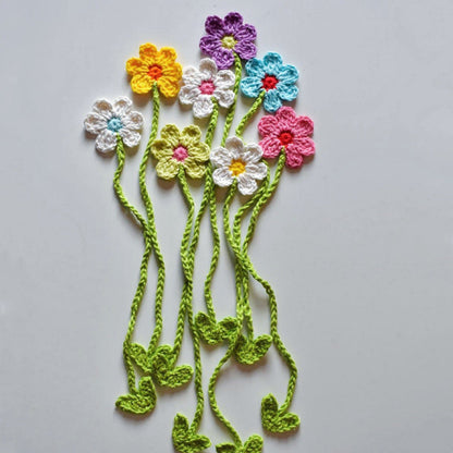 Flower Botanical Floral Bookmarks Crochet Knits Cute Handmade Bookmarks Decorations