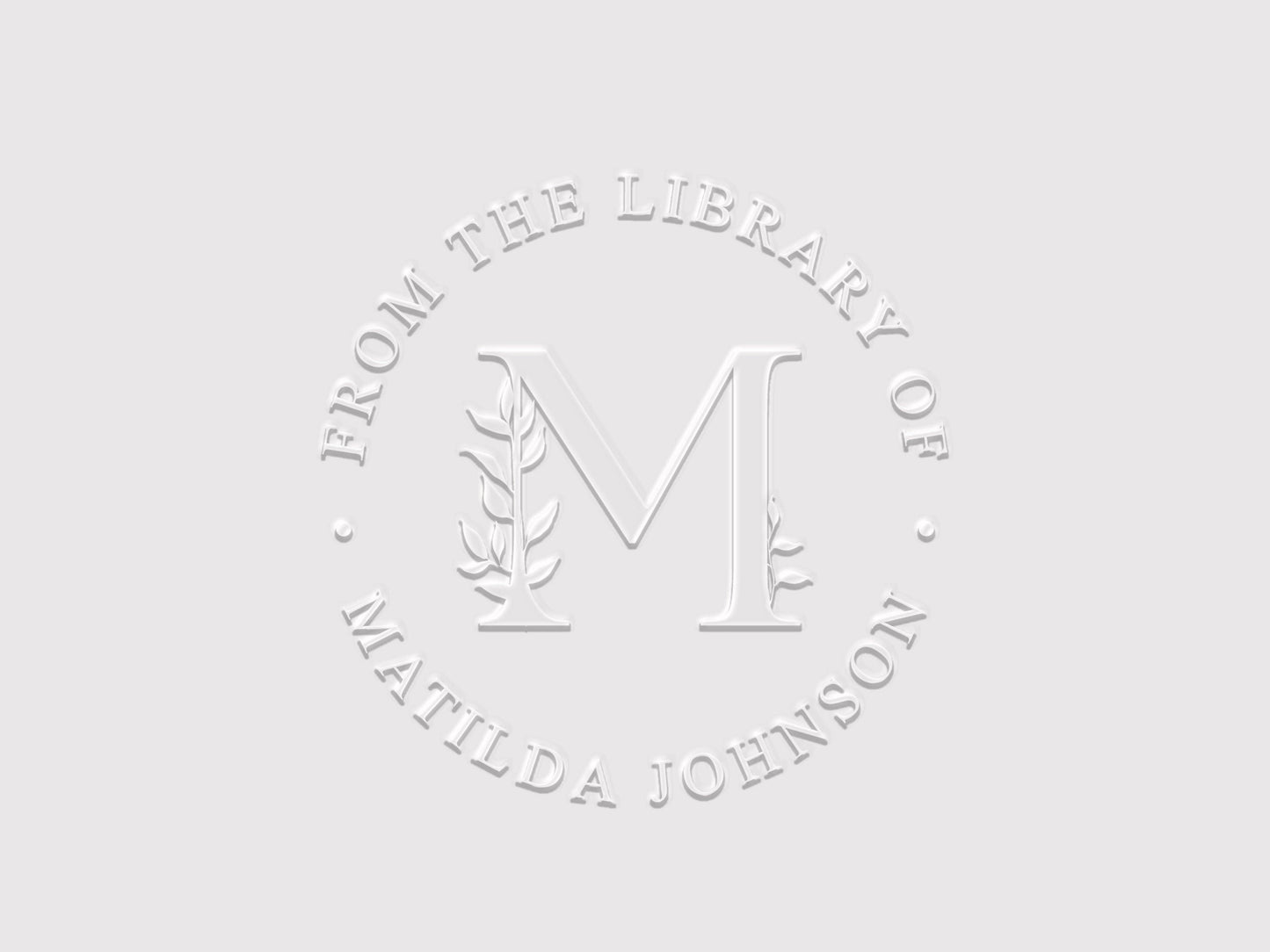 Personalized Book Embosser | Rubber Stamp, Self Inking Stamp or Embosser | Monoalphabetic Style