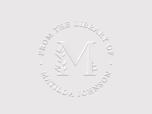 Personalized Book Embosser | Rubber Stamp, Self Inking Stamp or Embosser | Monoalphabetic Style