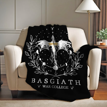 Basgiath War College Blanket, Spicy Romance Bookish Gift, Fourth Wing Dragon Rider Reading Throw, Iron Flame, ACOMAF, Xaden, Book Lover Idea