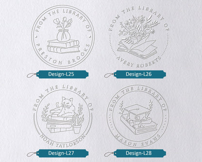 Book Embosser/Wood Stamp/Self-Inking Stamp Personalized - Comprehensive Pattern Collection Part B