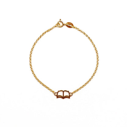 Book Bracelet, Minimalist Open Book Bracelet, Book Lover Bracelet