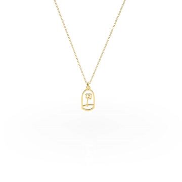 The Little Prince's Rose Necklace,Snake swallowing elephant Necklace,Unique Gift for Her