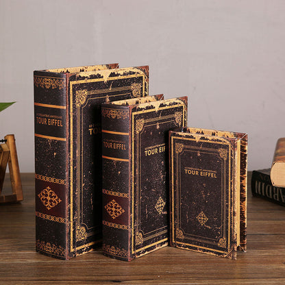 Retro Prop Books Desktop Storage Box Decoration