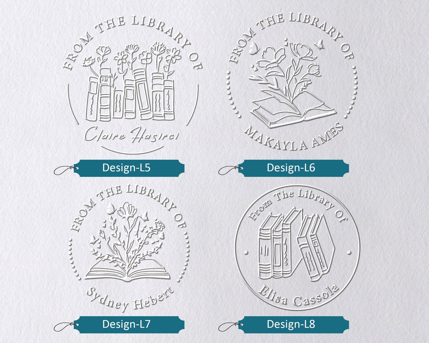 Book Embosser/Wood Stamp/Self-Inking Stamp Personalized - Comprehensive Pattern Collection Part B