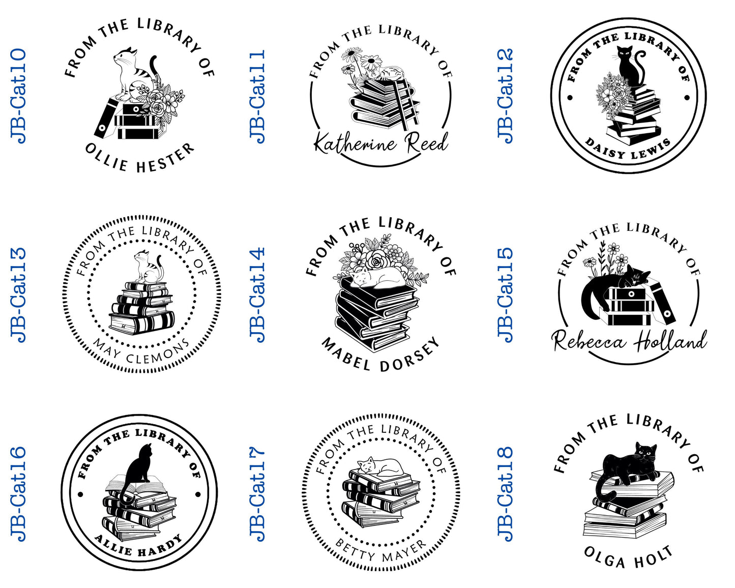 Custom CAT Book Embosser | Monogram Book Stamp Embosser | Rubber Stamp, Self Inking Stamp or Embosser