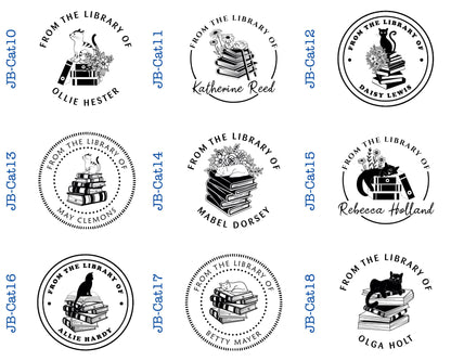 Custom CAT Book Embosser | Monogram Book Stamp Embosser | Rubber Stamp, Self Inking Stamp or Embosser