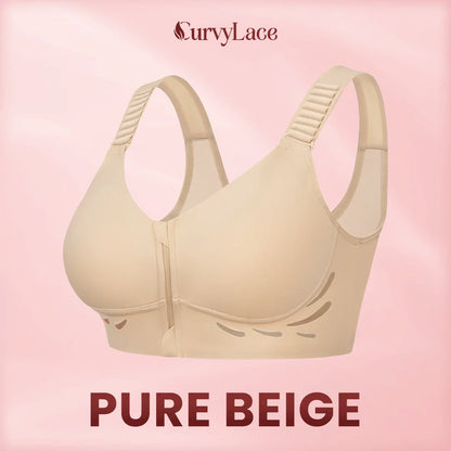 CurvyLace - Powerful Lifting & Shaping Front Zipper Bra