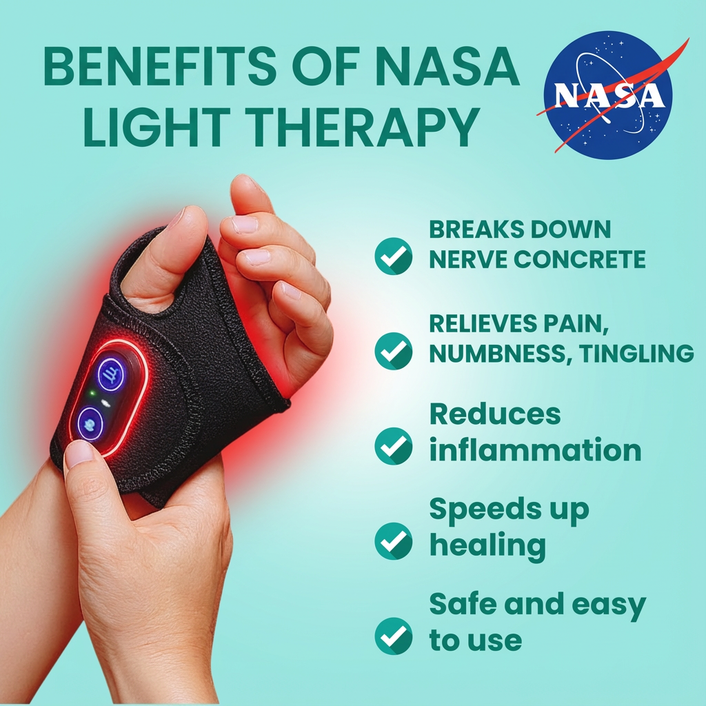 CarpalWrap™ - Heating, Massaging, NASA Light Therapy for Your Carpal Tunnel