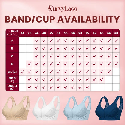 CurvyLace - Powerful Lifting & Shaping Front Zipper Bra